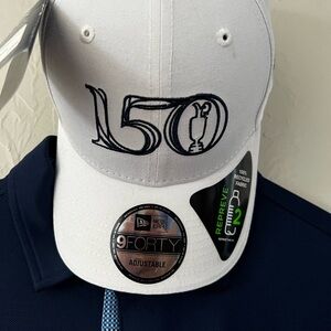 NWT White New Era 9FORTY Adjustable Cap (150th Open Championship commemorative)